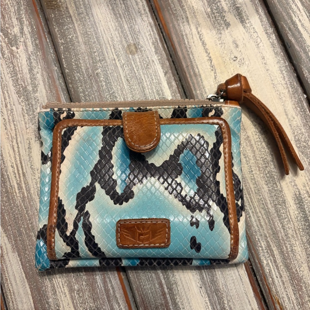 Chic Blue and Brown Women's Wallet